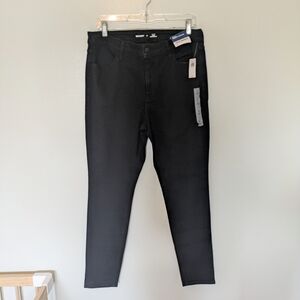Old Navy High Rise Wow Super Skinny Jeans Black 12 New